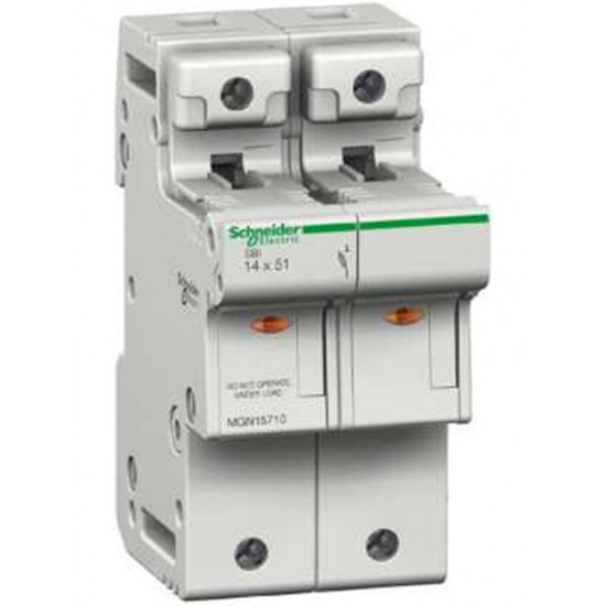 ΑΣΦΑΛΕΙΟΘΗΚΗ ΡΑΓΑΣ AC 230VAC 2P ΓΙΑ ΦΥΣΙΓΓΙΑ 14x51mm 50Α, SCHNEIDER-ELECTRIC