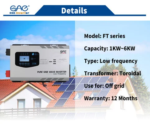 INVERTER-CHARGER ΧΑΜΗΛΩΝ ΣΥΧΝΟΤΗΤΩΝ ΜΕ ΤΟΡΟΕΙΔΕΣ ΠΗΝΕΙΟ ONE INVERTER FT-30248 (3.000W, 48V, 35Adc)