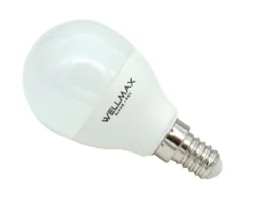 ΛΑΜΠΑ LED G45 E14 8W 600LM 200° 3000K WW WELLMAX