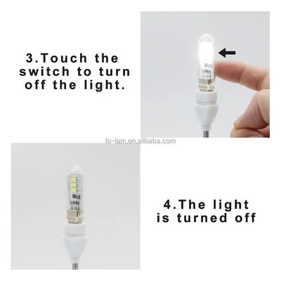 LED USB NIGHT LIGHT WITH SWITCH 3 LED WARM WHITE