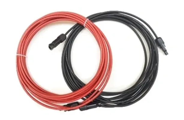 ΣΕΤ ΚΑΛΩΔΙΩΝ SOLAR / 5m ΚΟΚΚΙΝΟ + 5m ΜΑΥΡΟ / ΔΙΑΤΟΜΗΣ 4mm² / ME ΠΡΕΣΣΑΡΙΣΜΕΝΟΥΣ ΑΚΡΟΔΕΚΤΕΣ MC4 SOLARFAM ΑΠΟ ΤΗ ΜΙΑ ΜΕΡΙΑ
