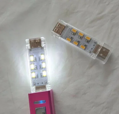 USB MINI LED NIGHT LIGHT - 12 LED DOUBLE SIDED - WHITE